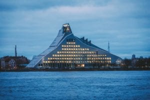 Die Nationalbibliothek in Riga.
