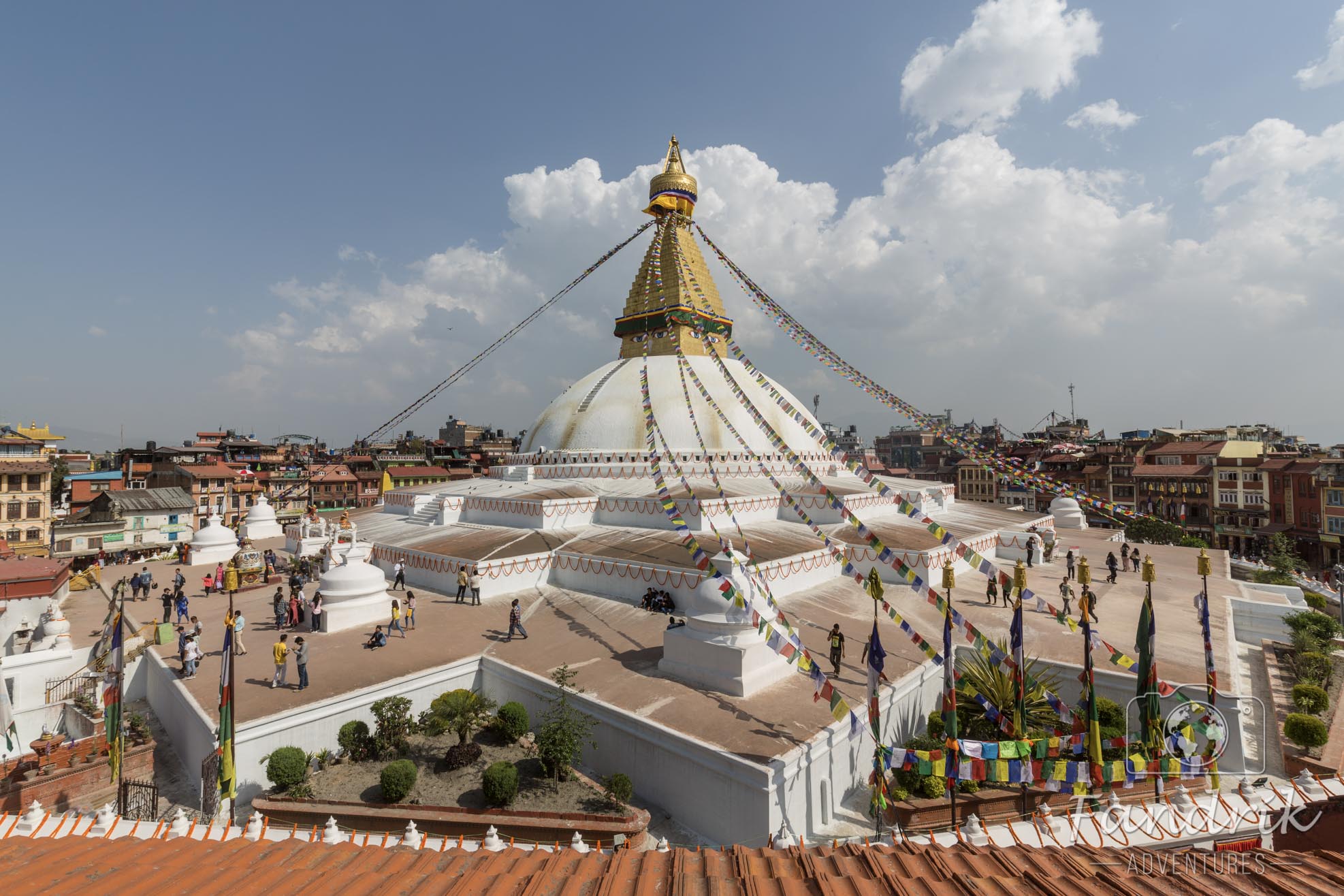 Die boudhanath Stupa in Kathmandu.